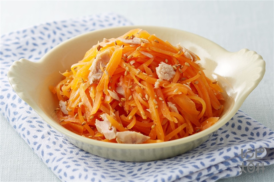 簡単副菜 レンジで作る人参とツナのマヨポン和え