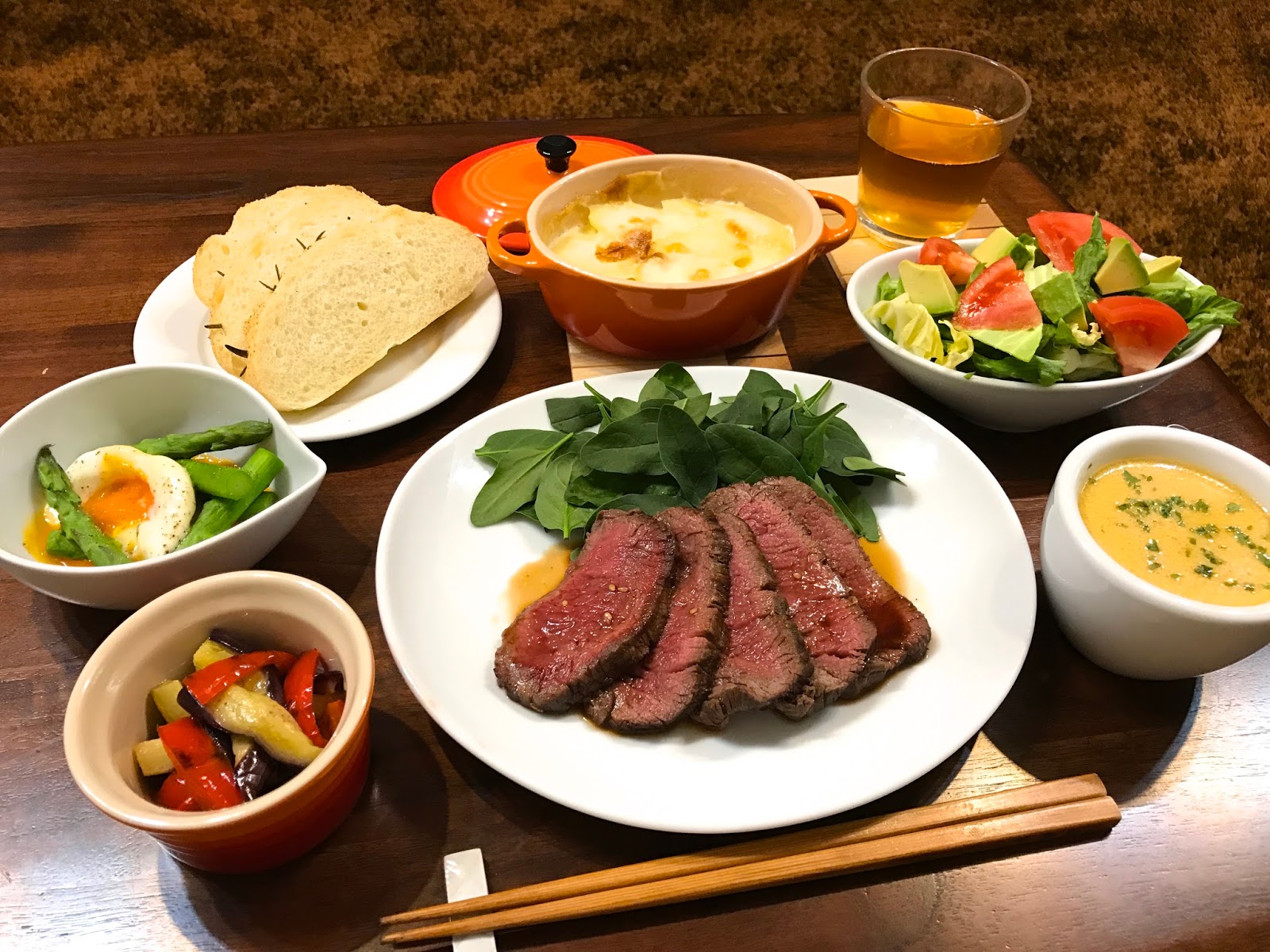 ローストビーフ丼の献立 2023年2月7日の夜ごはん我が家の献立の記録、糖尿病で食事制限、リウマチの記録