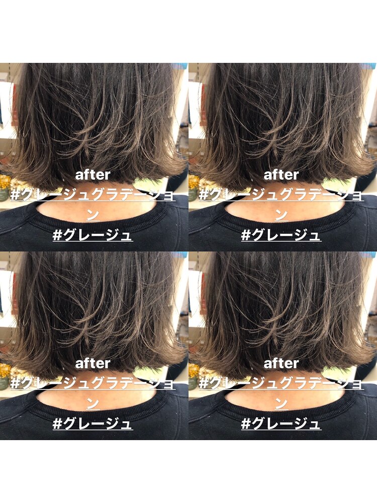 人気メニュー☆グレージュグラデーションカラーsherry 原宿美容室