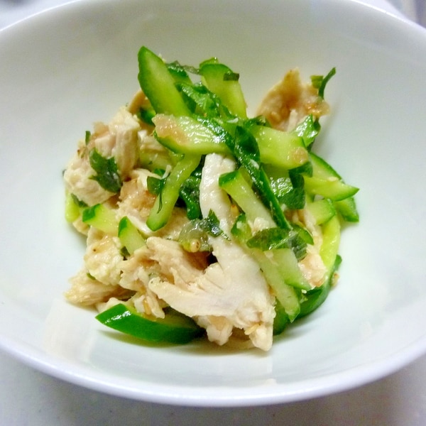 きゅうりと鶏肉の梅煮