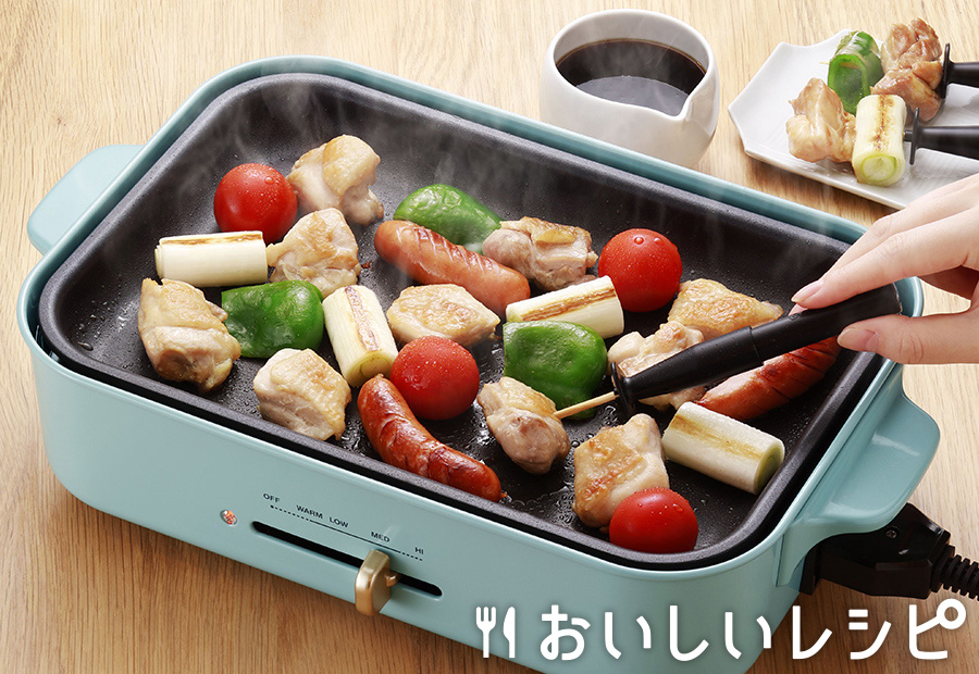 楽天市場 焼き鳥 焼き器 家庭用 一人用 焼き鳥焼き器 ホットプレート グリル 自動回転グリル 焼き鳥 コンロ 焼肉 送料無料 ホットプレート 焼き鳥焼き肉 グリル＆ホットプレート 焼肉 串焼き 回転グリル 専用串 おうちご飯 同時焼き SC-T666 : 調理器具専門店 i-cook