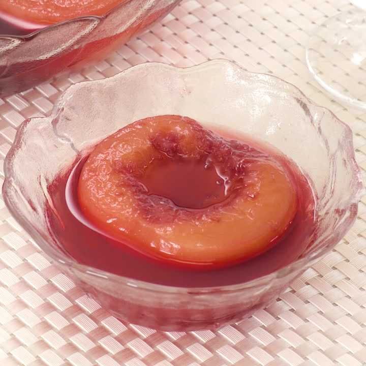 桃のコンポートで簡単おやつ作りLEE