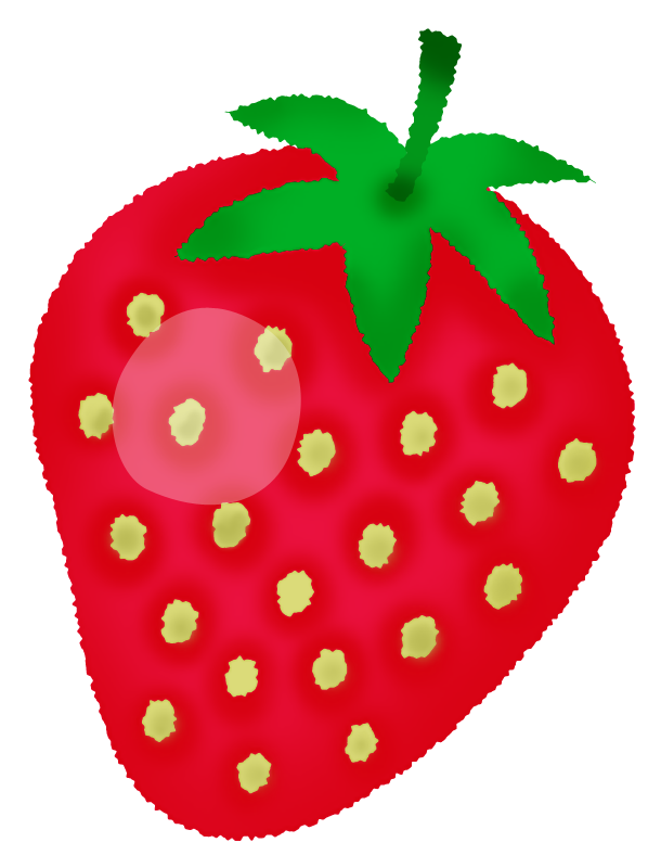 かわいい苺イラストのフリー素材イラストイメージ