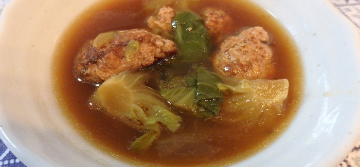 れんこん入り ふわふわ肉団子と白菜のとろ旨スープ煮☆Pure Life☆ ～おいしく、楽しく、健康に。～