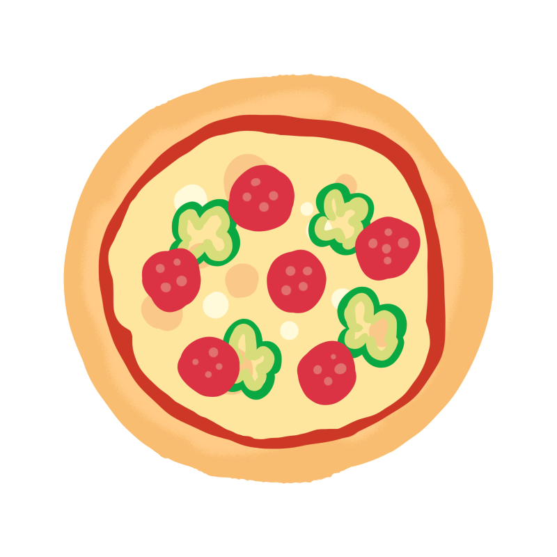 いろいろなピザのイラストかわいいフリー素材集 いらすとや