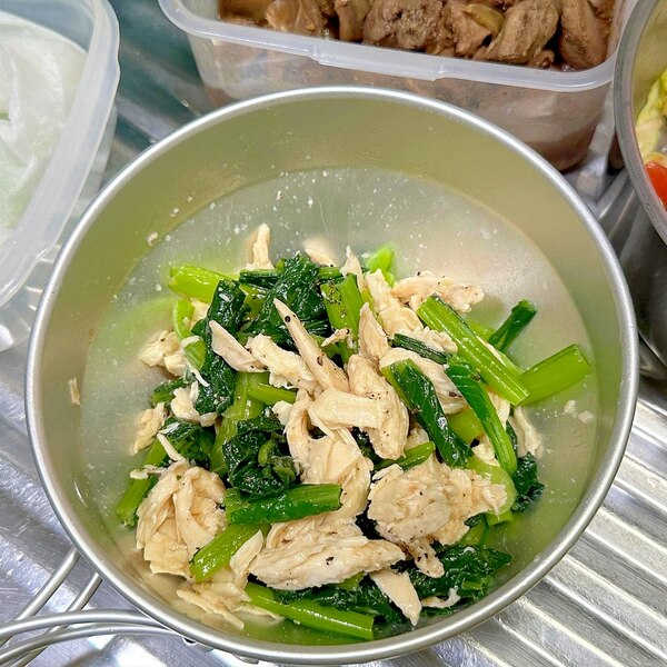 スピード小鉢！ 小松菜とツナコーンのごま和え