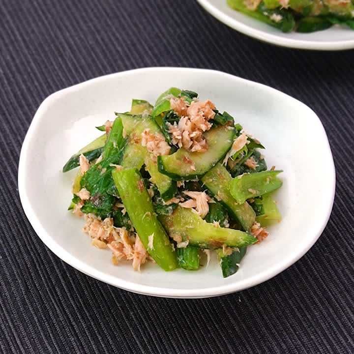 小松菜とツナのだしマヨ和え 速攻完成！作り置きにも便利♡