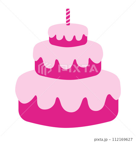 Happybirthdayのイラスト ケーキ クラッカー 手書きのイラスト素材66880398- PIXTA