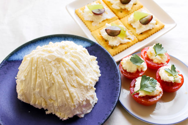 チーズ酵素でクリームチーズ 低温殺菌 関牛乳タニカ電器