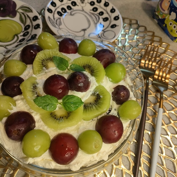 オーブン不要!めちゃくちゃ簡単 キウイのスコップケーキ