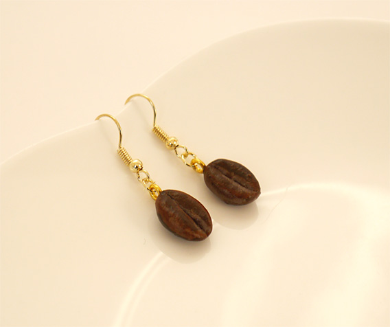 コーヒー豆 ネックレス 銅いぶし仕上げ