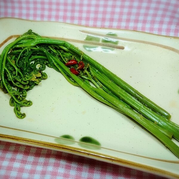 簡単で美味しい！ご飯、お蕎麦、納豆＆キムチに合う～！わらびが沢山採れる我が家で、一番私が重宝しているレシピ♪「蕨 わらび のめんつゆワサビ漬け」株式会社松陰会舘