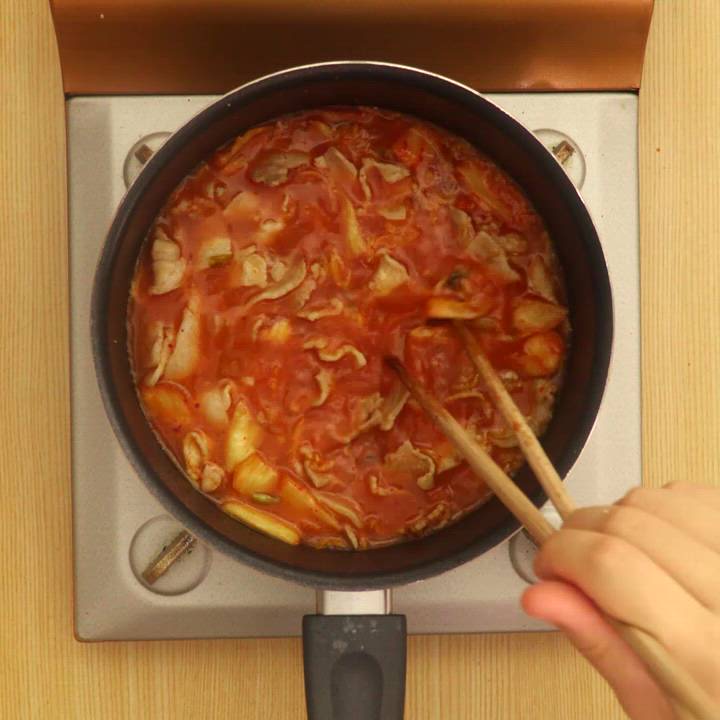 余ったおでんでチゲうどん