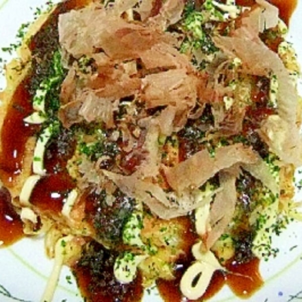 簡単3分！超手抜き！厚揚げのお好み焼き風