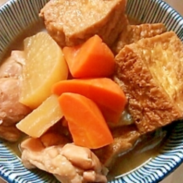 生姜入りでしみしみ♪ なすと厚揚げのだし醤油煮花ぴーのあてレシピ