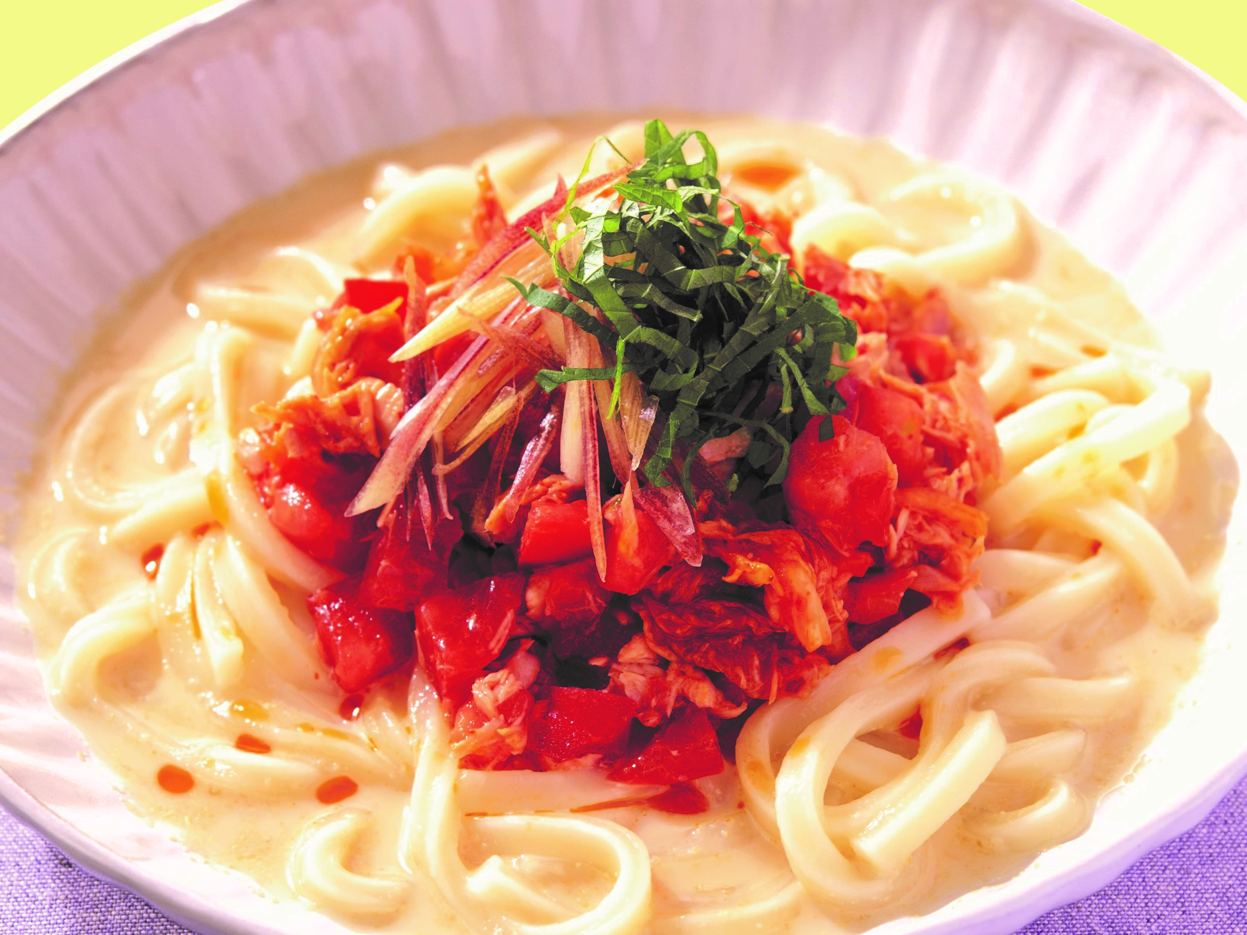 稲庭うどん 小川秋田県湯沢市稲庭うどんレシピ！『ごま豆乳うどん』