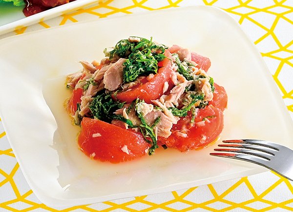 作り置き 新玉ねぎとツナとトマトの和物クラシル