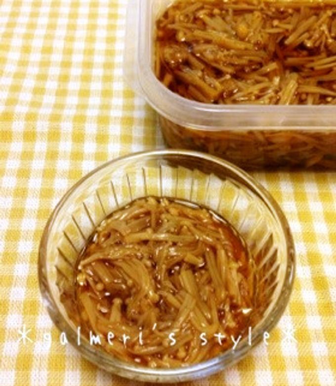 自家製なめたけの作り方☆作り置きOK！ご飯のお供の定番のなめたけです♪余った石づきはバター醤油ソテーに！-How to make EnokiMushroom Soy Sauce- 料理研究家ゆかり