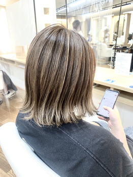 春っぽヘアカラー「ミルクティーグレージュハイライト」CLIP'CLIP
