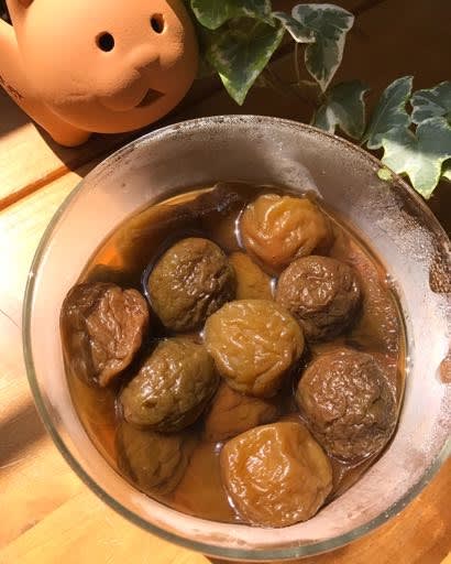 梅酒の梅がしわくちゃになってしまった ＭＡ＝間