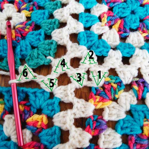 グラニースクエアの簡単なつなぎ方。細編みで編みつないでいく方法です – My Cup of Tea