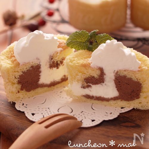 シフォンケーキdeカフェ風スイーツプレート☆