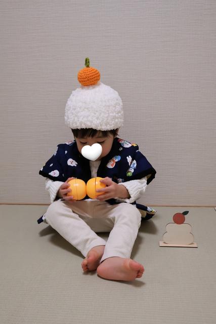 編み物 鏡餅 帽子TikTok