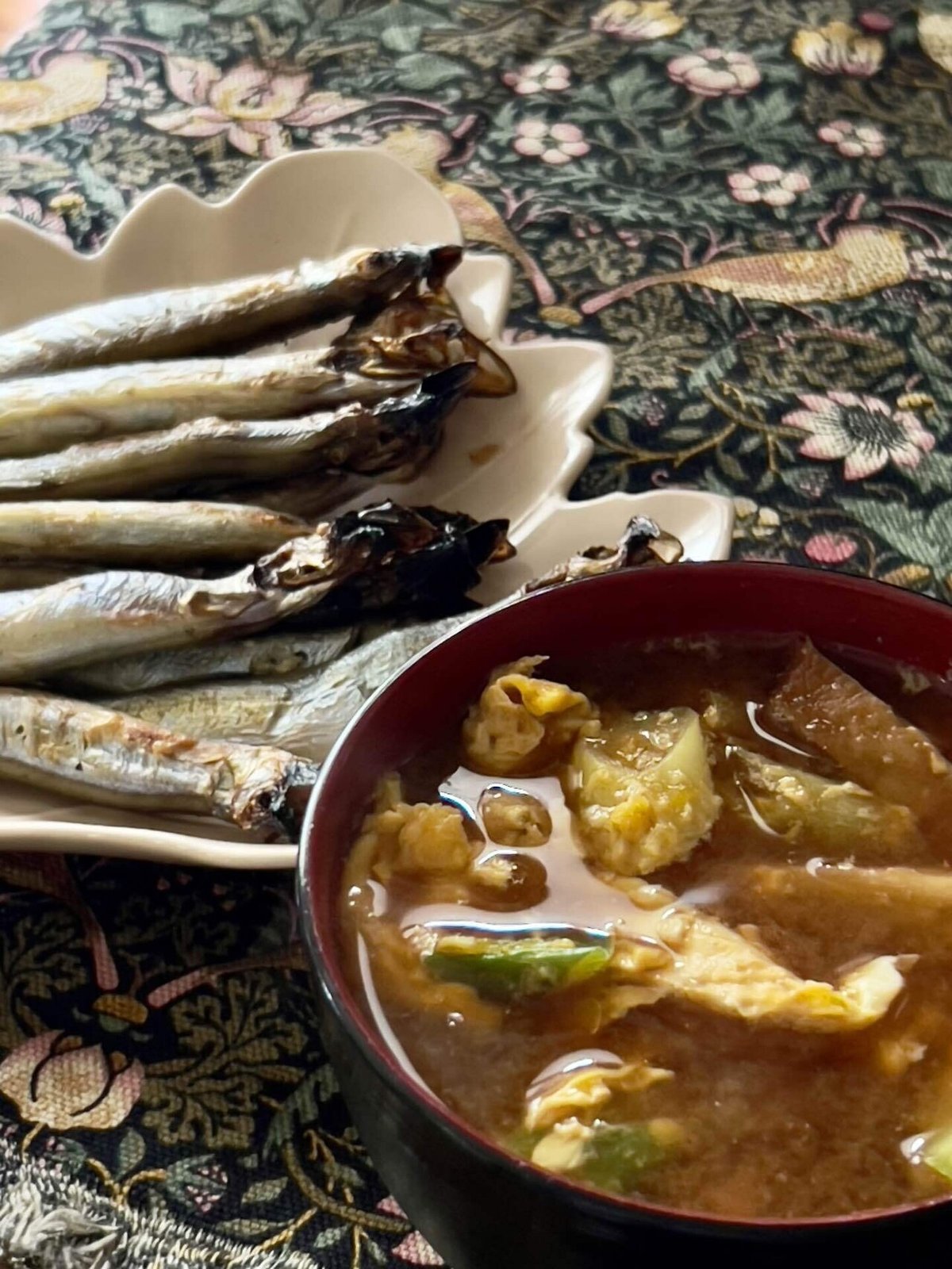 焼ししゃもの卵とじ