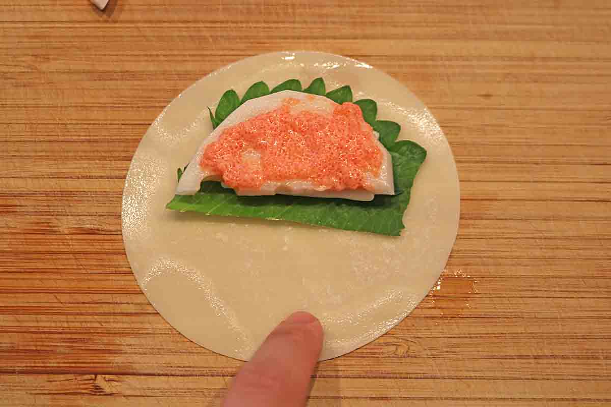 れんこんのパリパリチーズ☆大葉明太子焼き