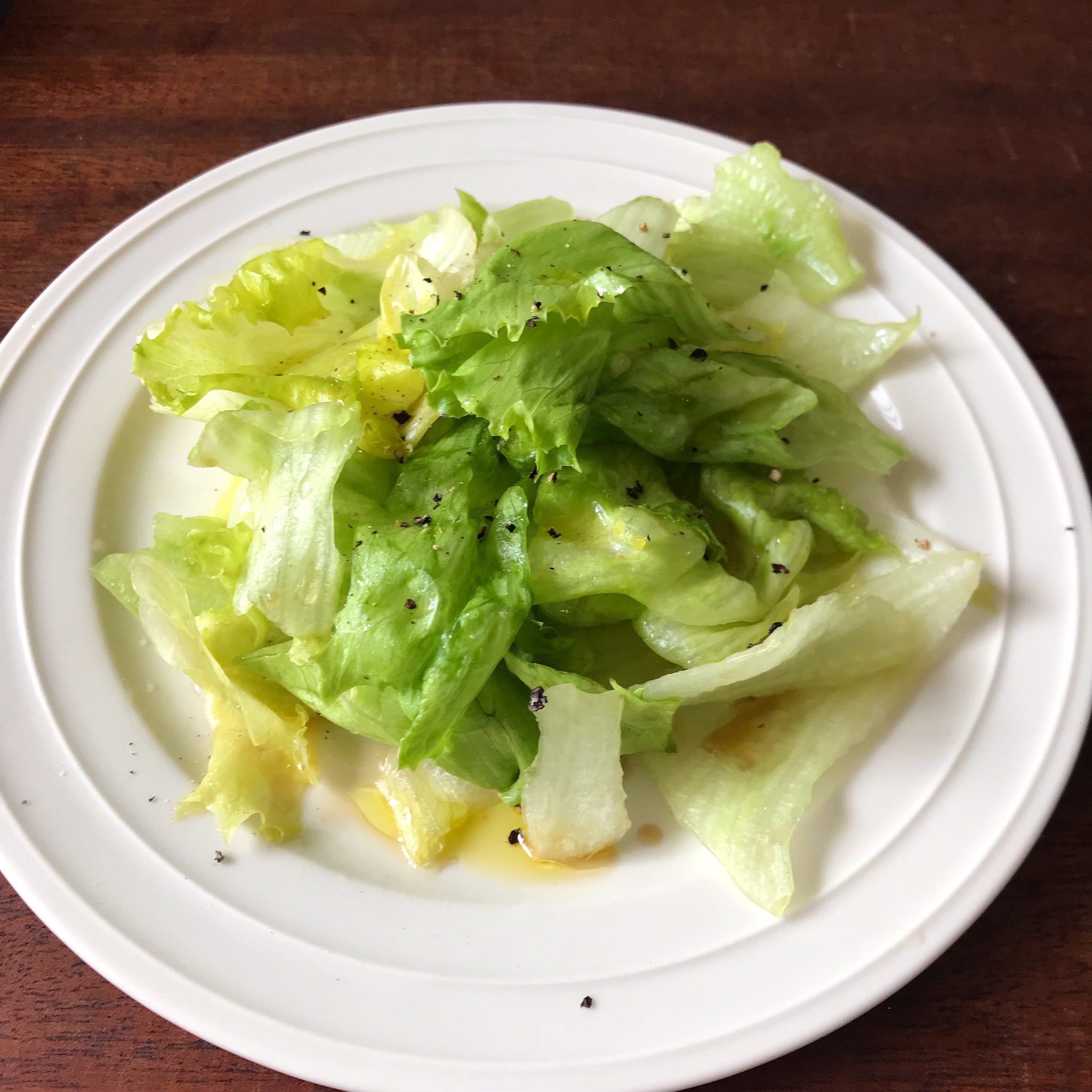 レンジで～レタスと韮のめんつゆおひたし