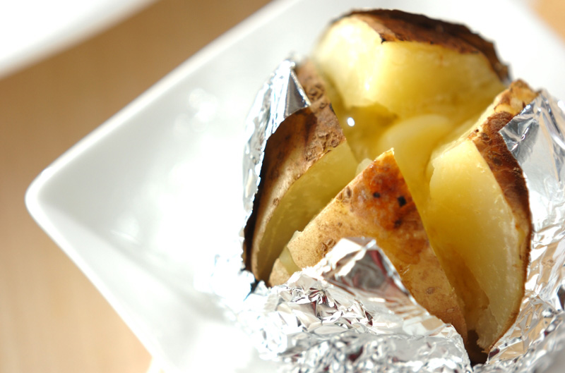 レンジと魚焼きグリルでじゃがバタ