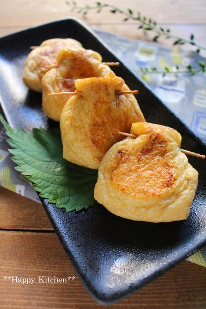 居酒屋☆薄揚げの味噌マヨチーズ焼き