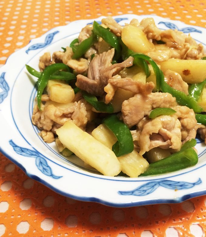 豚バラと長芋のオイスターソース炒め