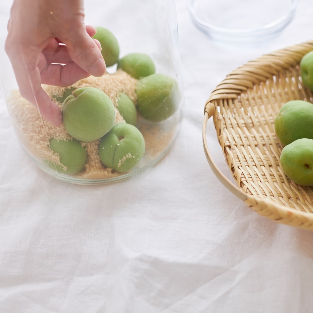 きび砂糖、りんご酢の梅シロップ