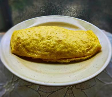 オムライスもタジタジ！ 〜ケチャップ文字で助けを求める〜オムライスケチャップライスイラスト お絵描きillustrationゆるい絵artworkdigitalartゆるいイラストいらすとぐらむゆるいらすと