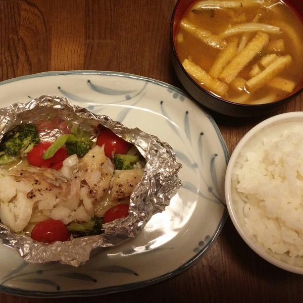 とろろときのこのホイル焼き