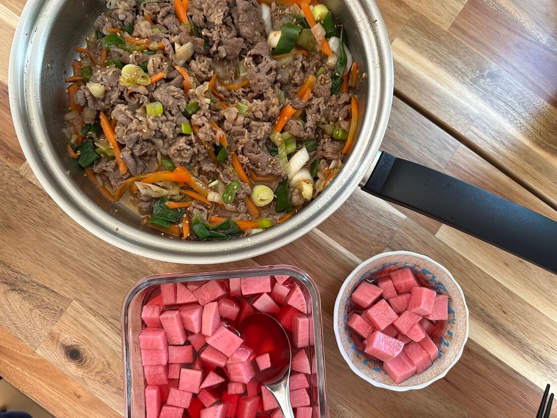 フライパンで作る、夏野菜たっぷりプルコギ