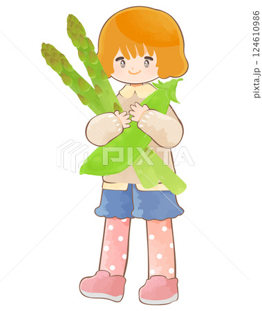 野菜シリーズ アスパラガス：イラスト無料