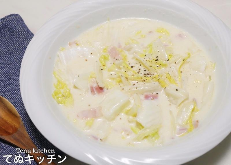 レンジ☆中華風白菜とベーコンのチーズ蒸し