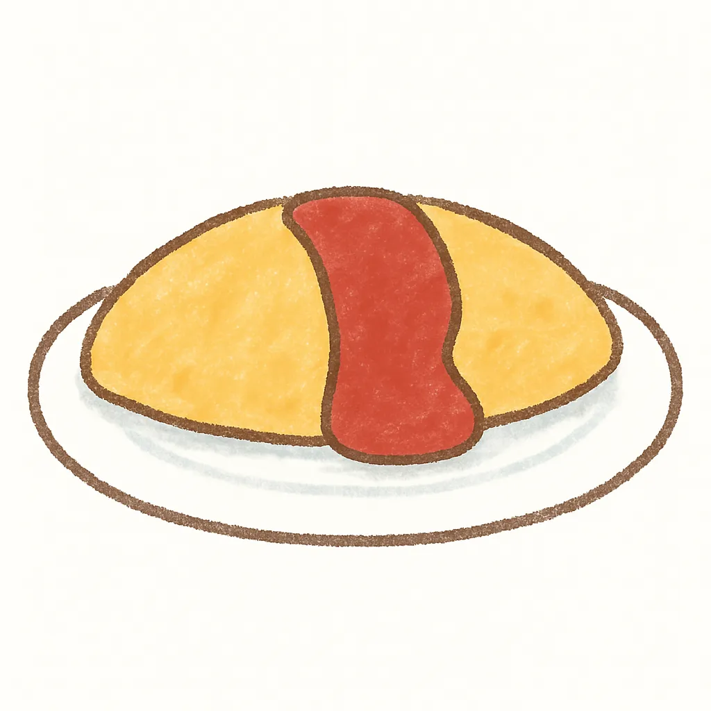 オムライス ケチャップアートTikTok