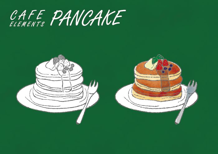 苺のパンケーキのフリーイラスト素材おしゃれでかわいいフリーイラスト素材 イラストナビ