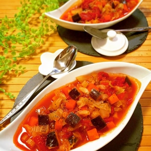 ほのかな酸味と白だしでさっぱり♡トマトとふわふわ卵のスープ