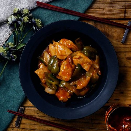 鶏もも甘酢あん 鶏モモ・ピーマン・玉ねぎの炒め物レシピ