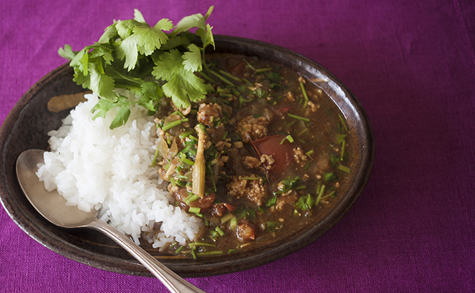 農家のレシピ パクチーと酢玉ねぎと豚肉の丼 - Aeru -アエル
