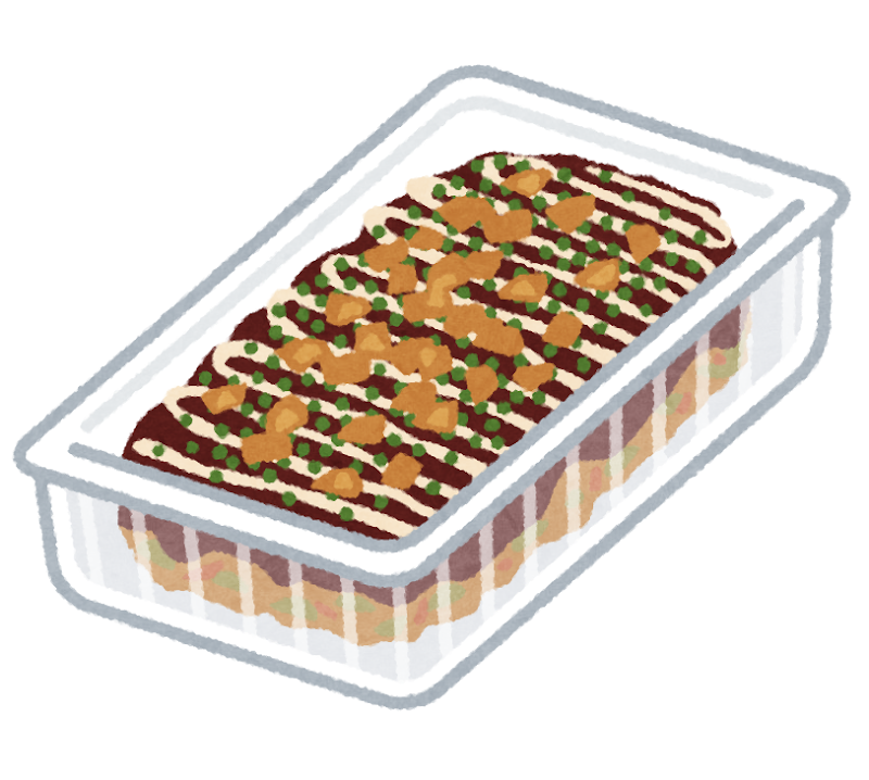 シンプルおしゃれなお好み焼きイラスト・フリー素材なら「シンテリ」