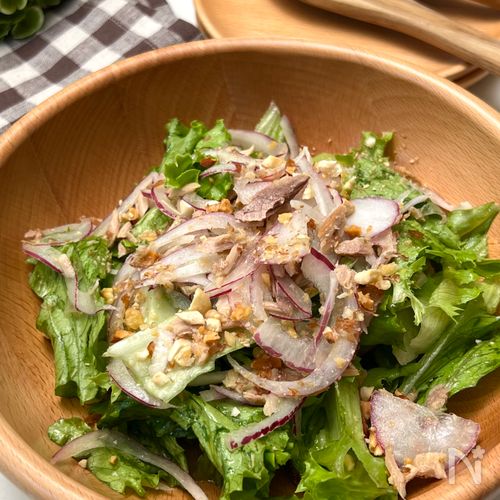 冷やして美味しい！ツナと彩り野菜の白だしサラダ