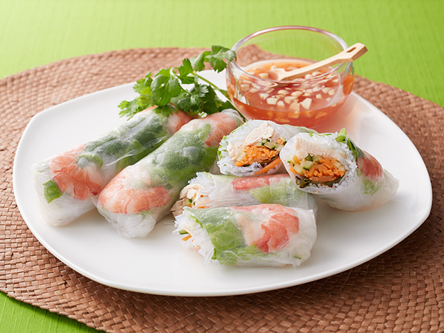 ボリューム満点！ にら焼肉生春巻き