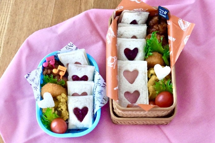 2020 3 17 兄弟おべんとうメモ。くるくるサンドイッチ弁当