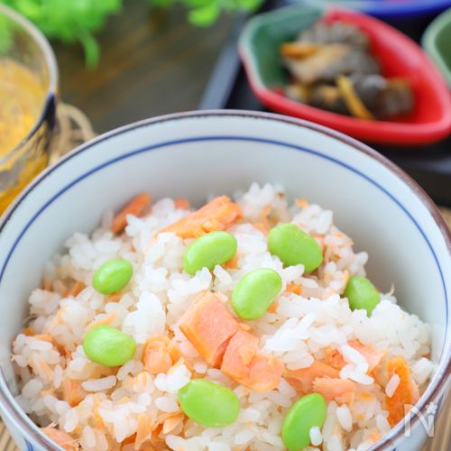 ❤鰹節とめんつゆ生姜と枝豆の混ぜご飯❤