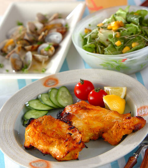 タンドリーチキンの献立 エスニック♪相性抜群レシピ25選の人気レシピ・作り方デリッシュキッチン
